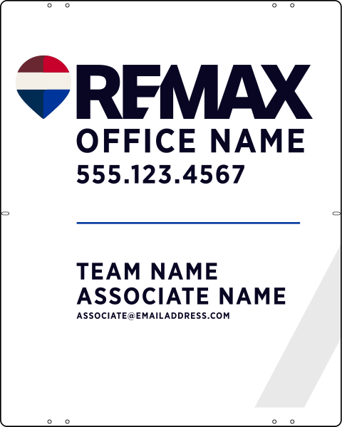 Reflective Associate Name, Team Name Sign Panel, 30h x 24w, Steel